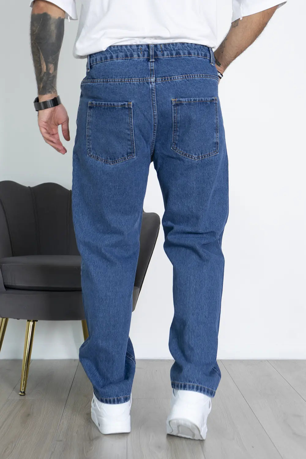 Jeans Baggy Con Stampa Gommata 3D Art. JS488