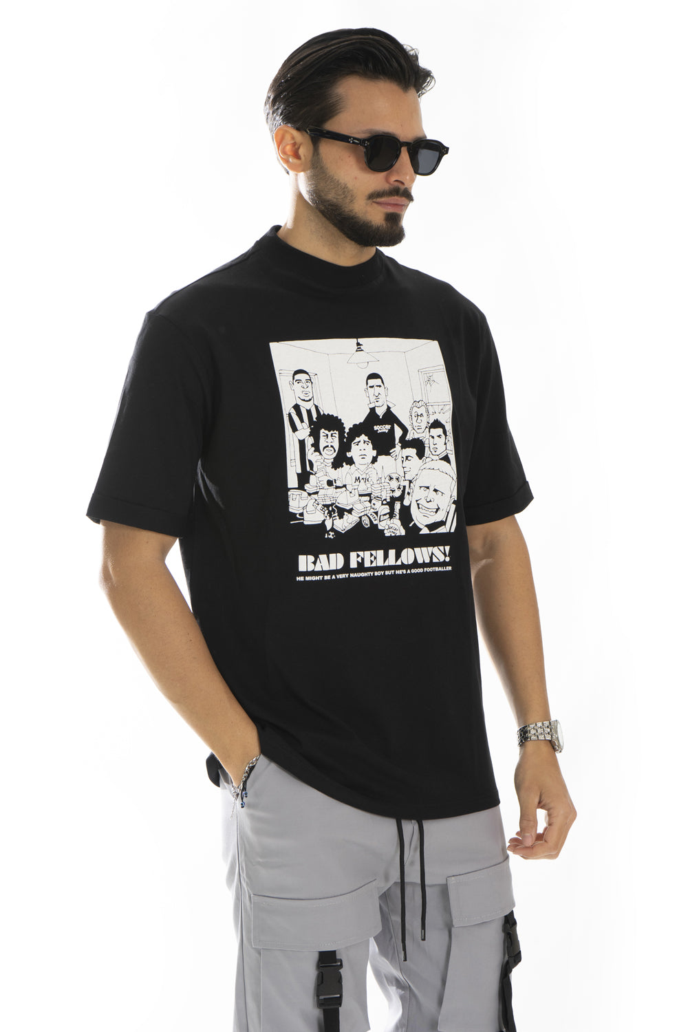 T-Shirt Uomo Con Stampa ''Bad Fellows'' Art. Ts215