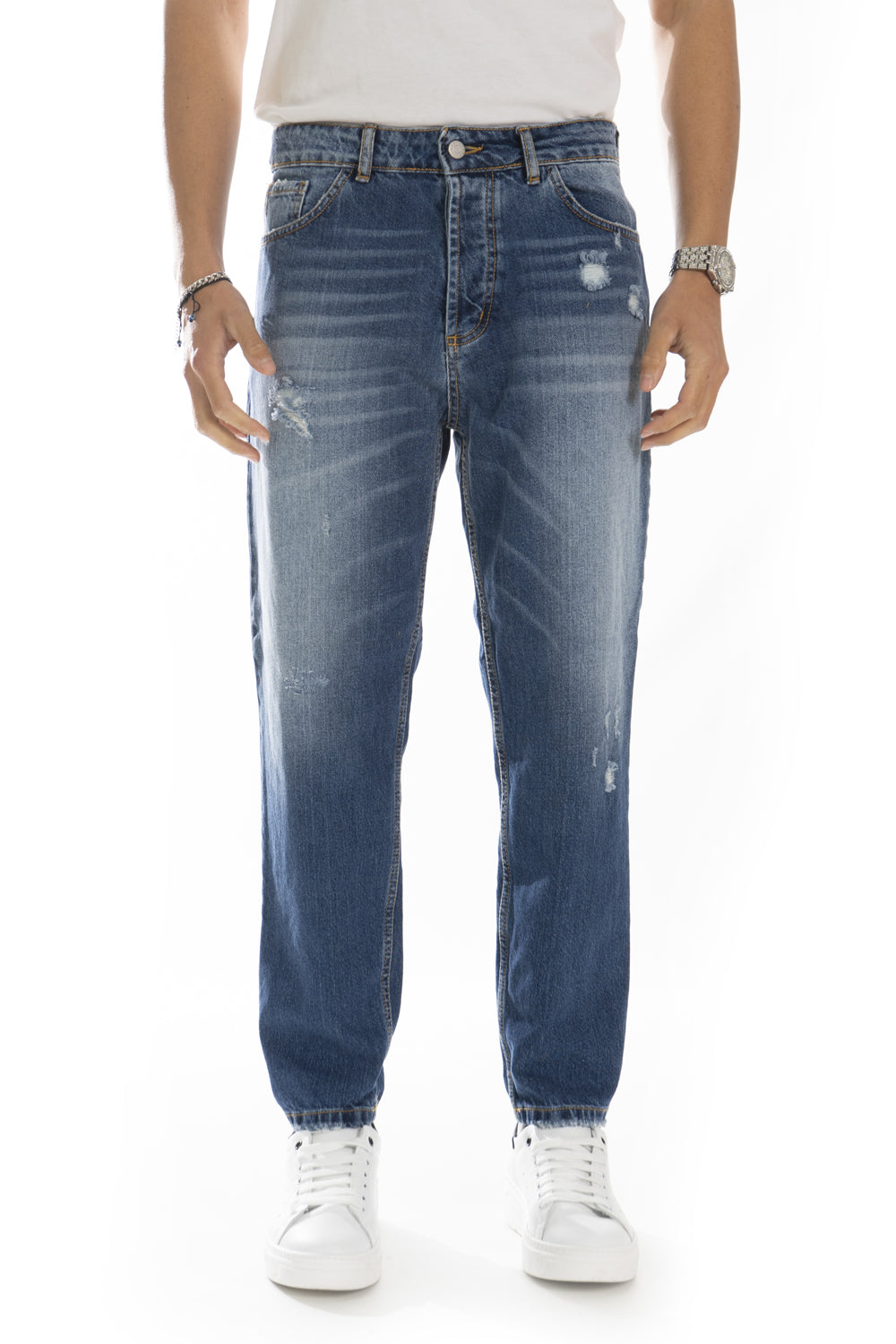 Jeans Uomo Con sfumature Fondo Ampio Art. JS450