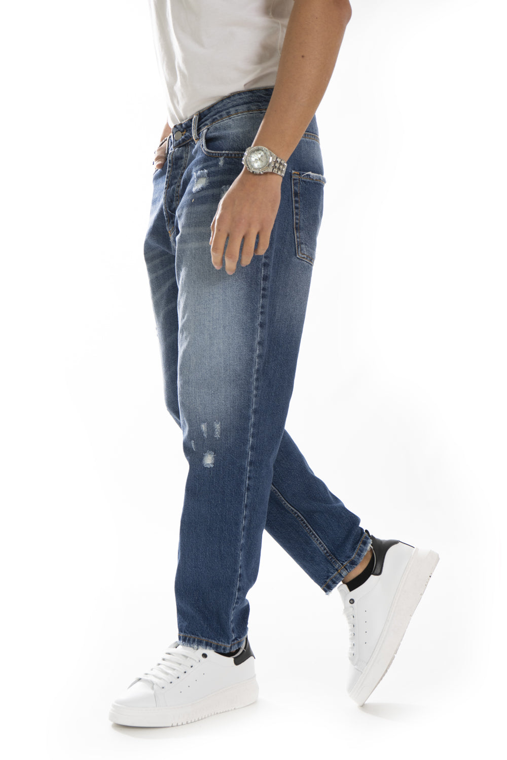 Jeans Uomo Con sfumature Fondo Ampio Art. JS450