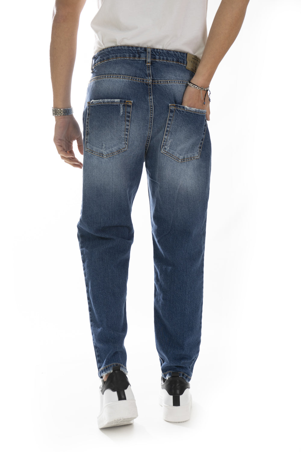 Jeans Uomo Con sfumature Fondo Ampio Art. JS450