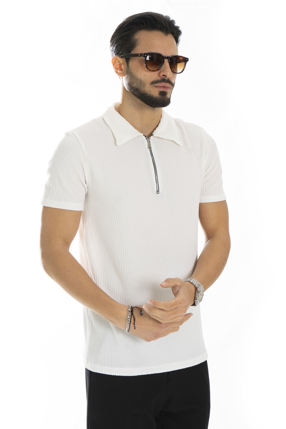 Polo Uomo Con Zip Art. Ts213