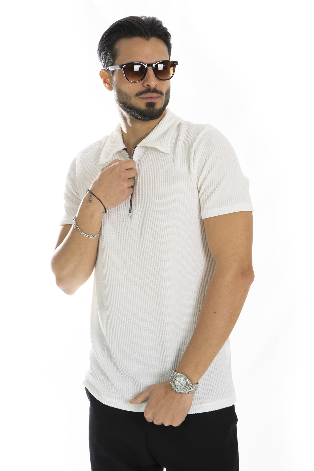 Polo Uomo Con Zip Art. Ts213