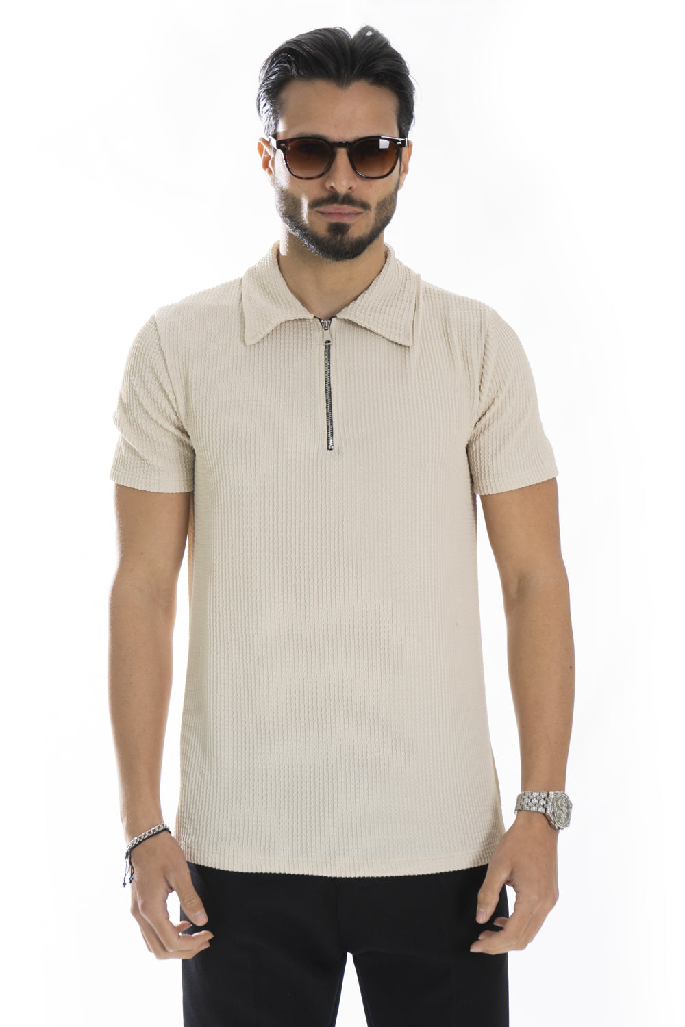 Polo Uomo Con Zip Art. Ts213