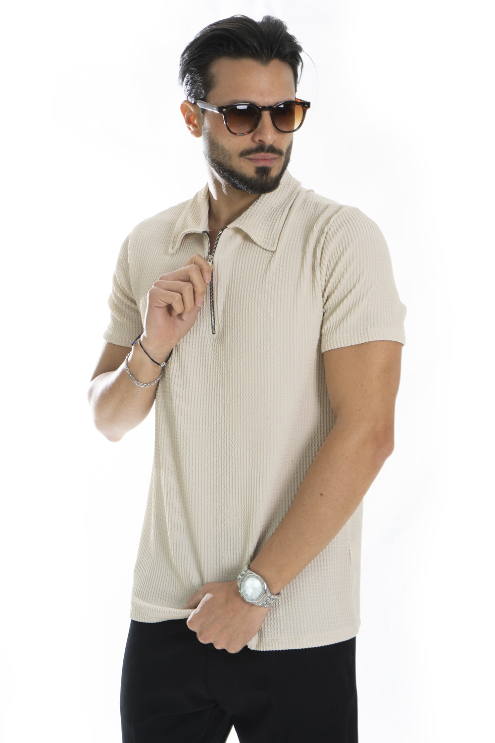 Polo Uomo Con Zip Art. Ts213