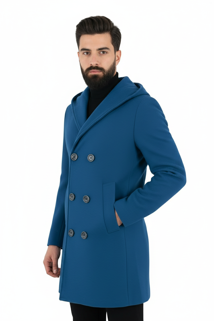 Cappotto Doppio Petto Con CappuccioArt. Cp37