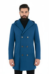 Cappotto Doppio Petto Con Cappuccio Art. Cp37