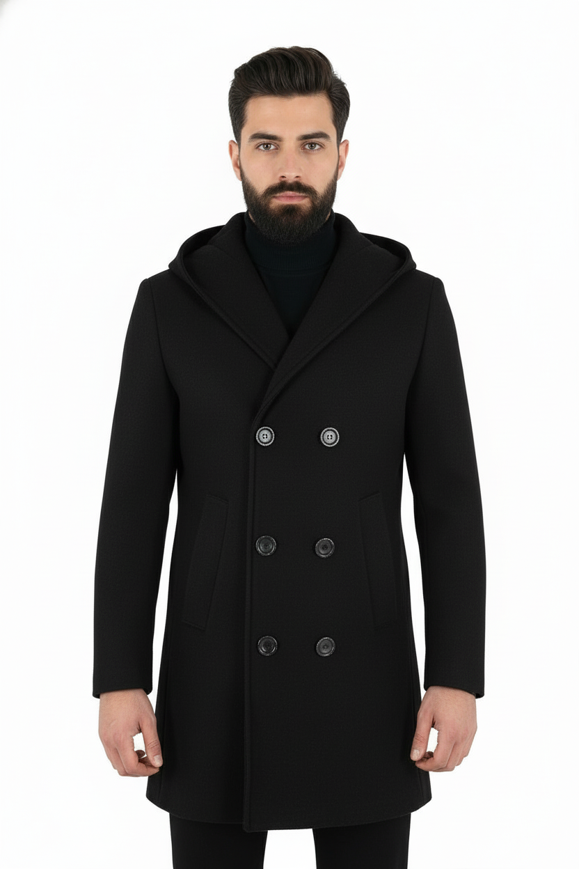 Cappotto Doppio Petto Con CappuccioArt. Cp37