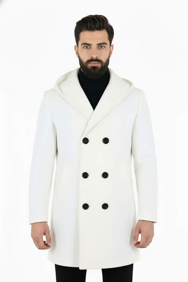 Double Breasted Coat With Hood Art. Cp37