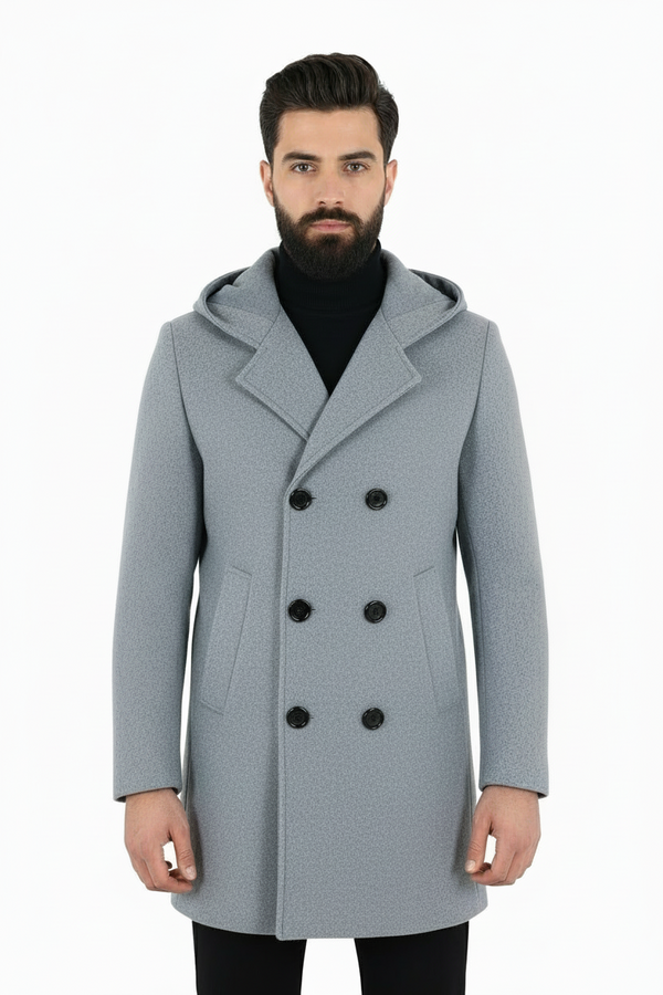 Double Breasted Coat With Hood Art. Cp37
