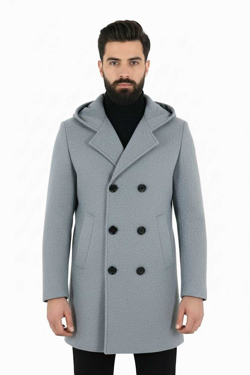 Cappotto Doppio Petto Con CappuccioArt. Cp37