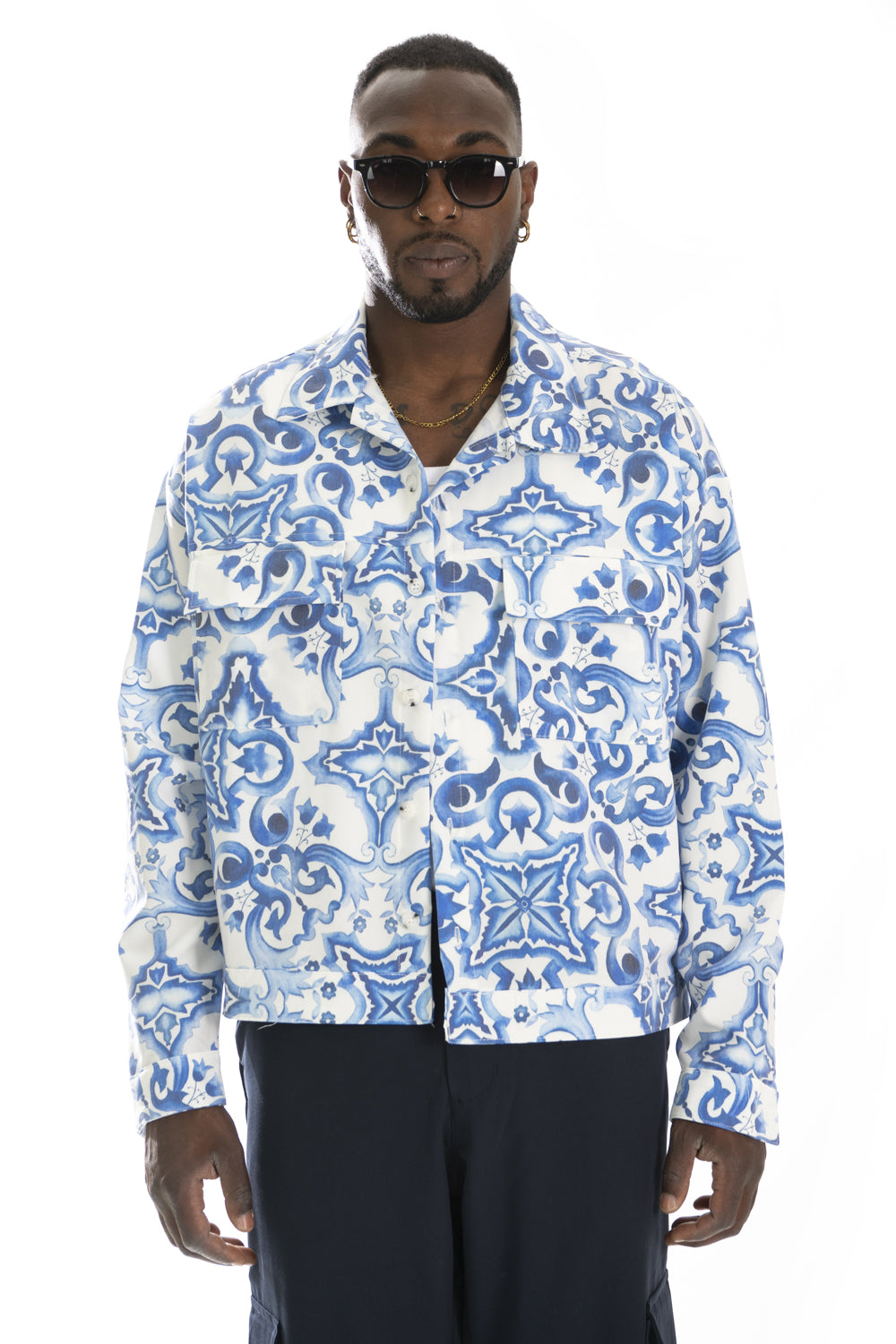 Camicia Uomo Con tasconi Fantasia Art. Cm189