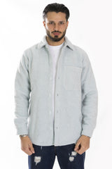 Giacca Camicia In Pile montone sintetico e taschino Art. Gb129