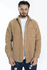 Giacca Camicia In Pile montone sintetico e taschino Art. Gb129