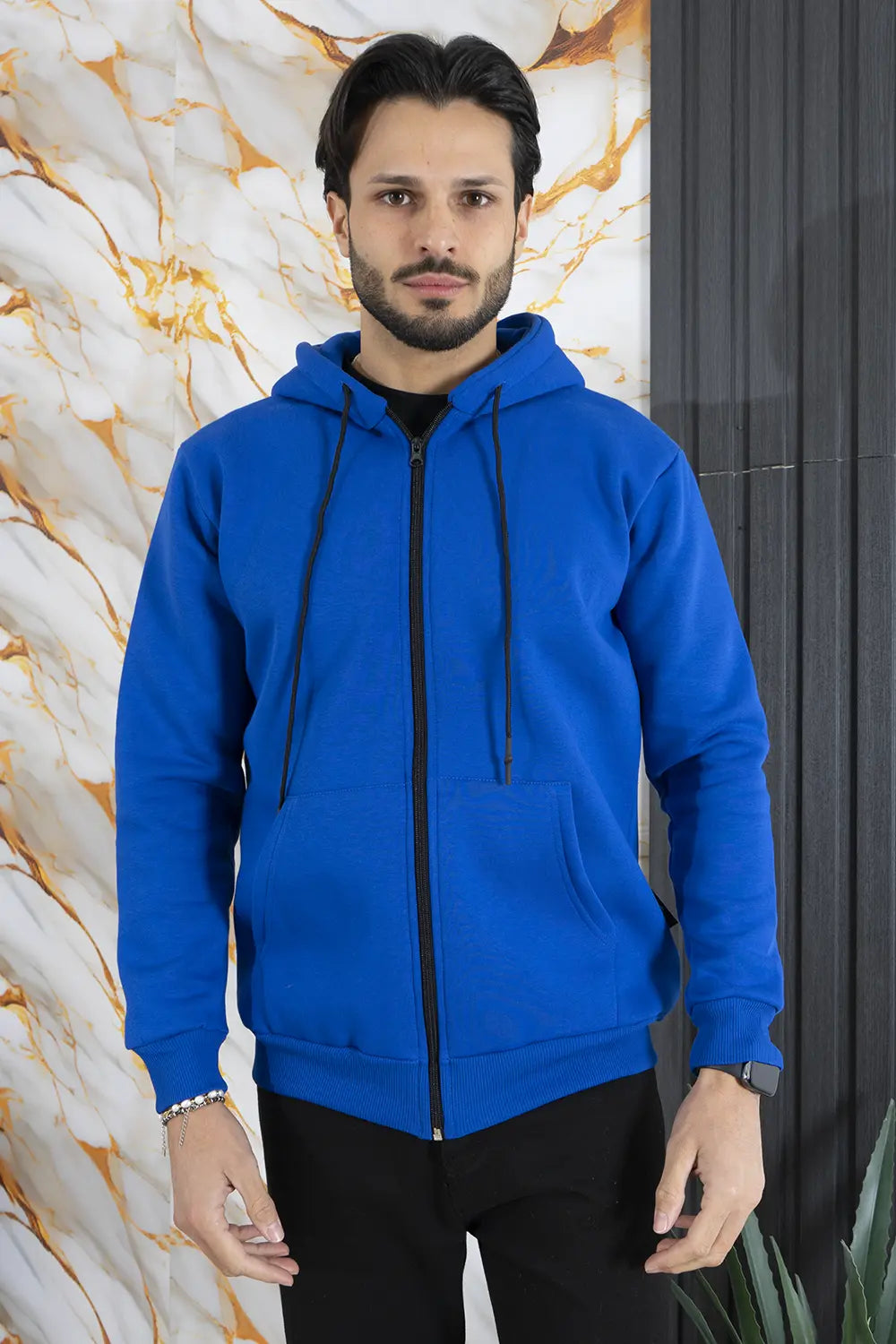 Felpa Uomo Policot Con Cappuccio e zip Art. FE175