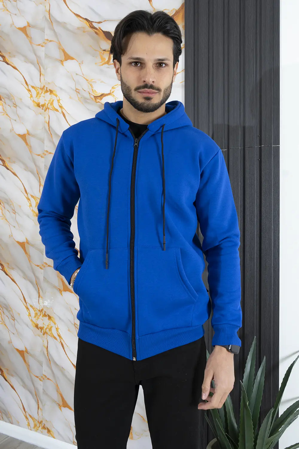 Felpa Uomo Policot Con Cappuccio e zip Art. FE175
