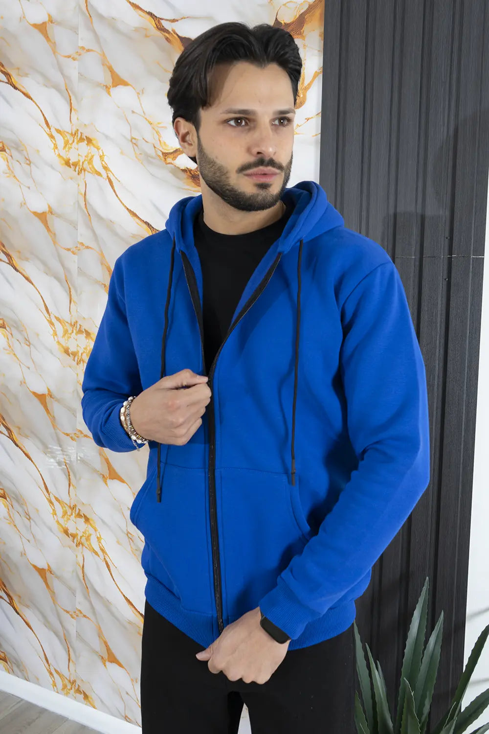 Felpa Uomo Policot Con Cappuccio e zip Art. FE175