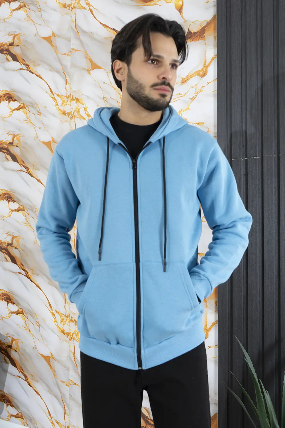 Felpa Uomo Policot Con Cappuccio e zip Art. FE175