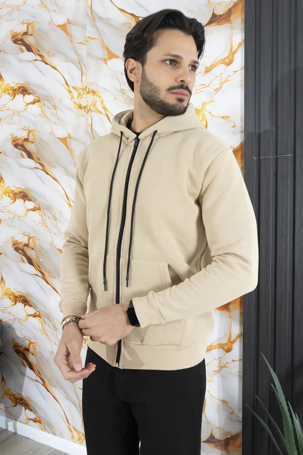 Felpa Uomo Policot Con Cappuccio e zip Art. FE175