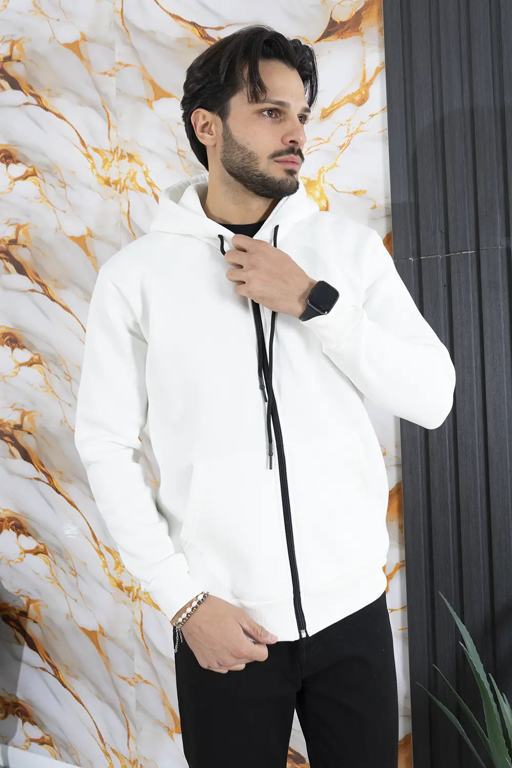 Felpa Uomo Policot Con Cappuccio e zip Art. FE175