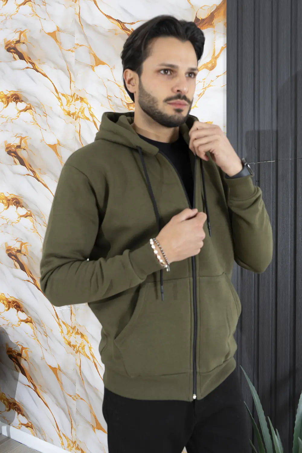 Felpa Uomo Policot Con Cappuccio e zip Art. FE175