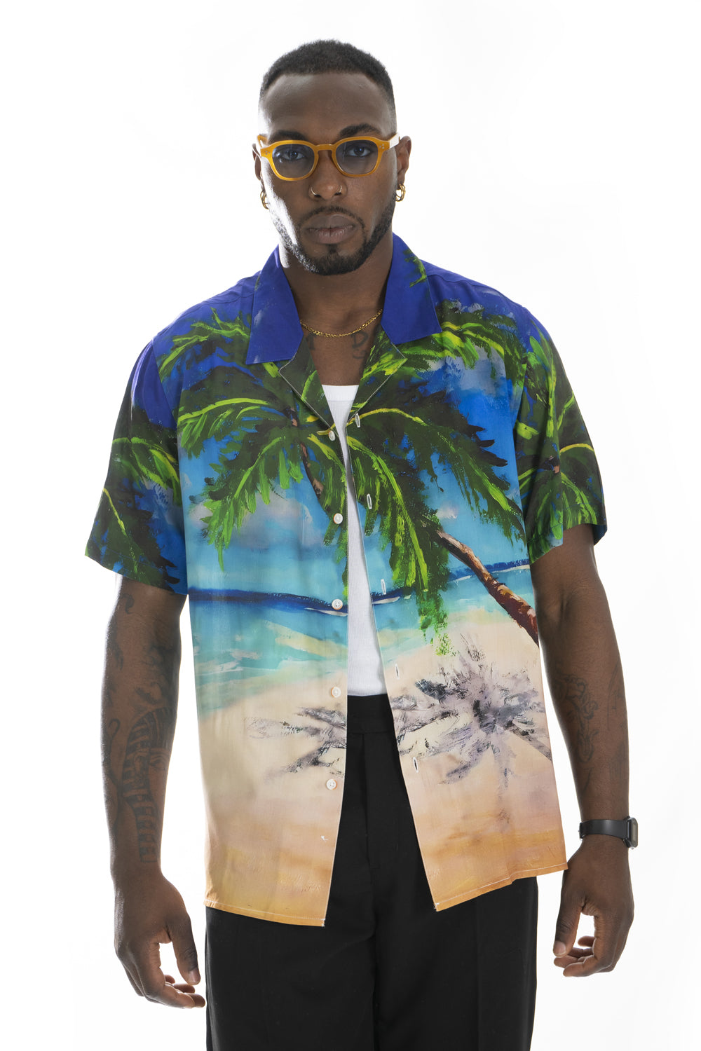 Camicia Uomo Viscosa Manica corta ''Summer Time'' Art. Cm194