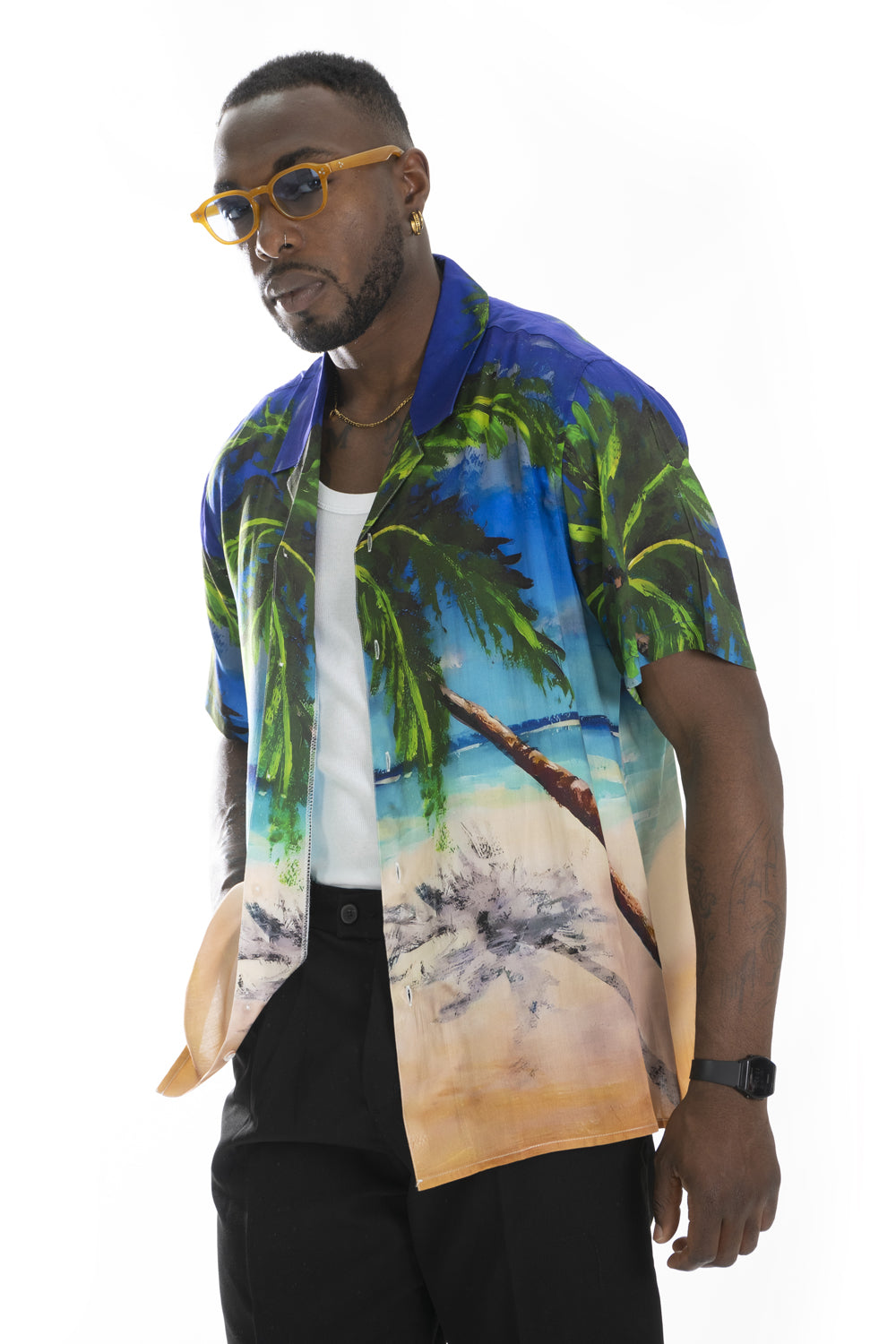 Camicia Uomo Viscosa Manica corta ''Summer Time'' Art. Cm194