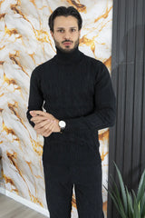 Maglione Dolcevita Slim Fit Fantasia trecce Art. MG135