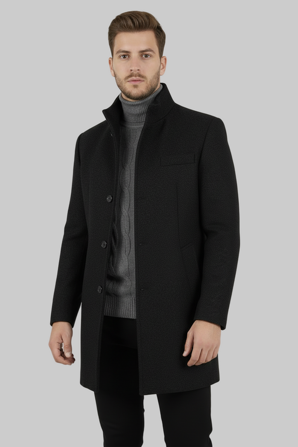 Manteau pour homme, veste à simple boutonnage, col haut Art. Cp15