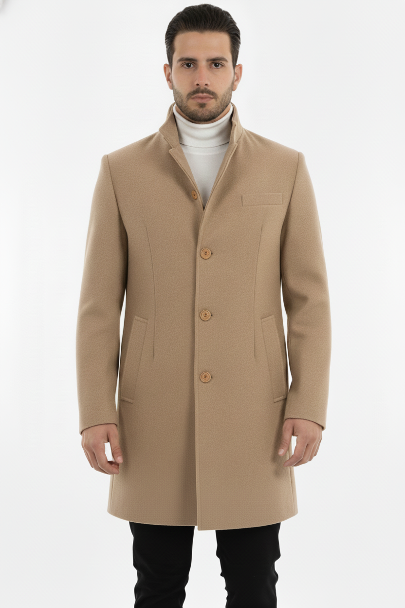 Cappotto Uomo Giacca Monopetto Collo Alto Art. Cp15