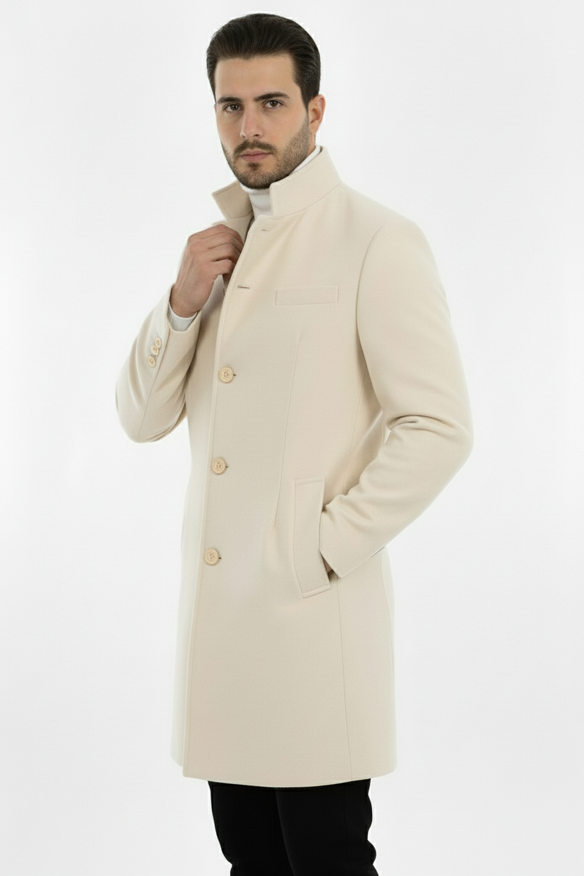 Cappotto Uomo Giacca Monopetto Collo Alto Art. Cp15