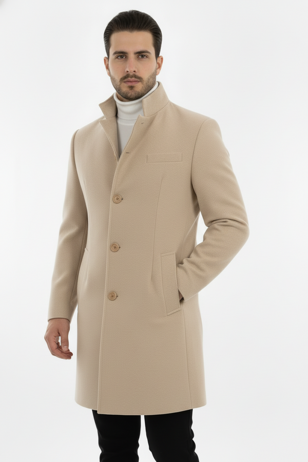 Manteau pour homme, veste à simple boutonnage, col haut Art. Cp15