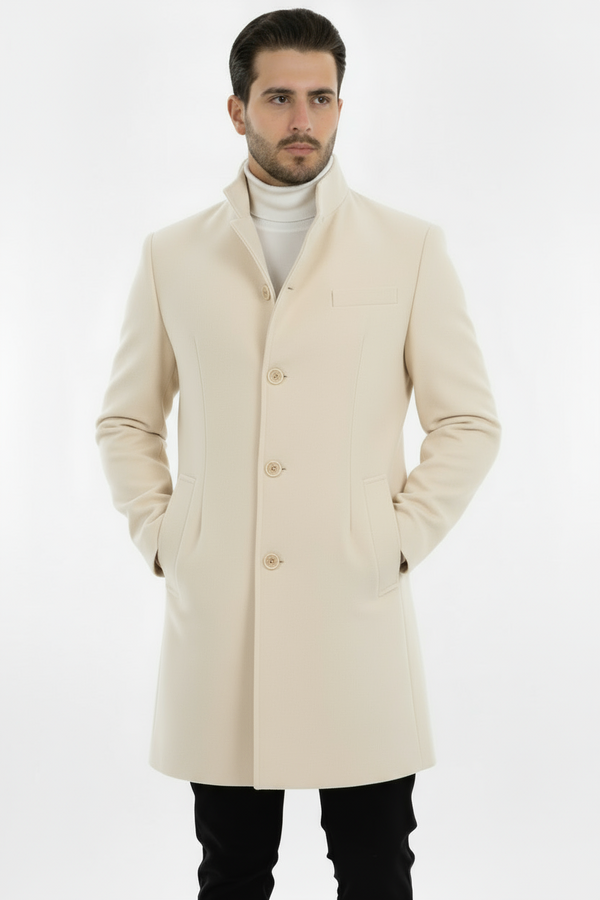 Manteau pour homme, veste à simple boutonnage, col haut Art. Cp15