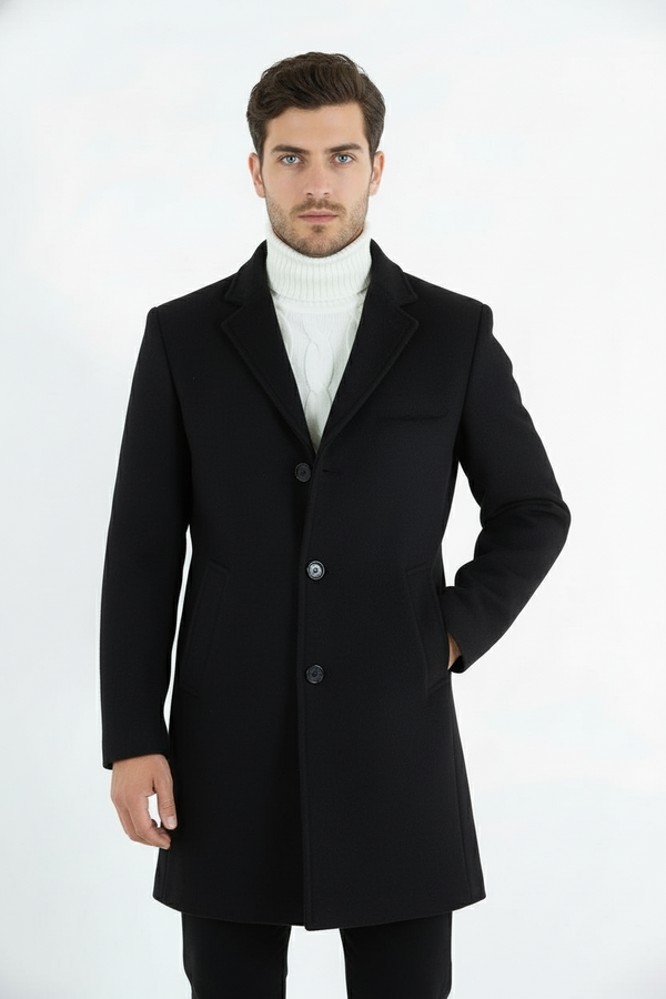 Men's Coat Trench V-Neck Solid Color Art. Cp24