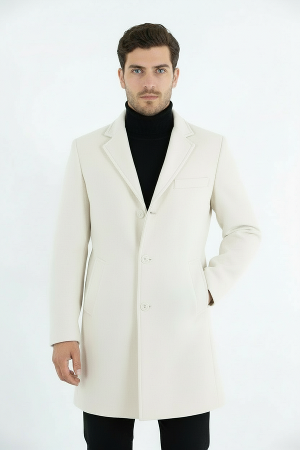 Men's Coat Trench V-Neck Solid Color Art. Cp24