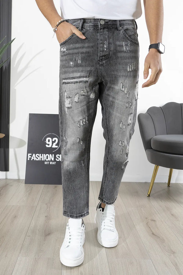 Jeans Carrot Con Abrasioni Art. JS512