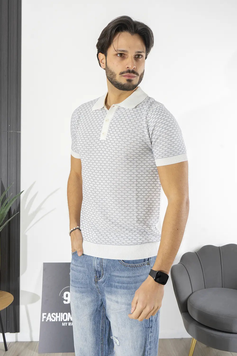 Polo Filo con Colletto a Contrasto Art. Ts251