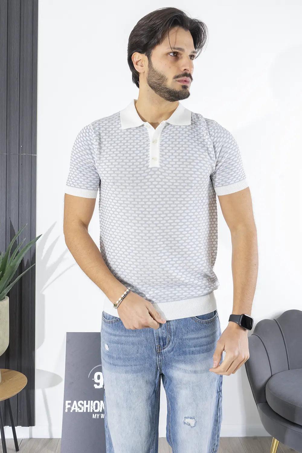 Polo Filo con Colletto a Contrasto Art. Ts251