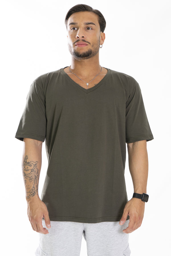 T-shirt col V oversize pour homme Art. Ts174