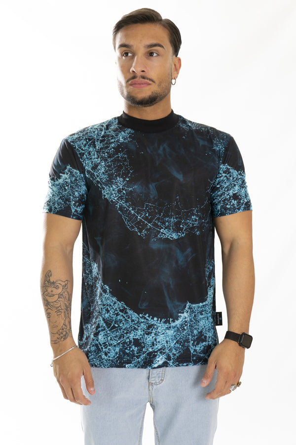 T-shirt à col rond sublimé pour homme « Naples City » Art. Ts179