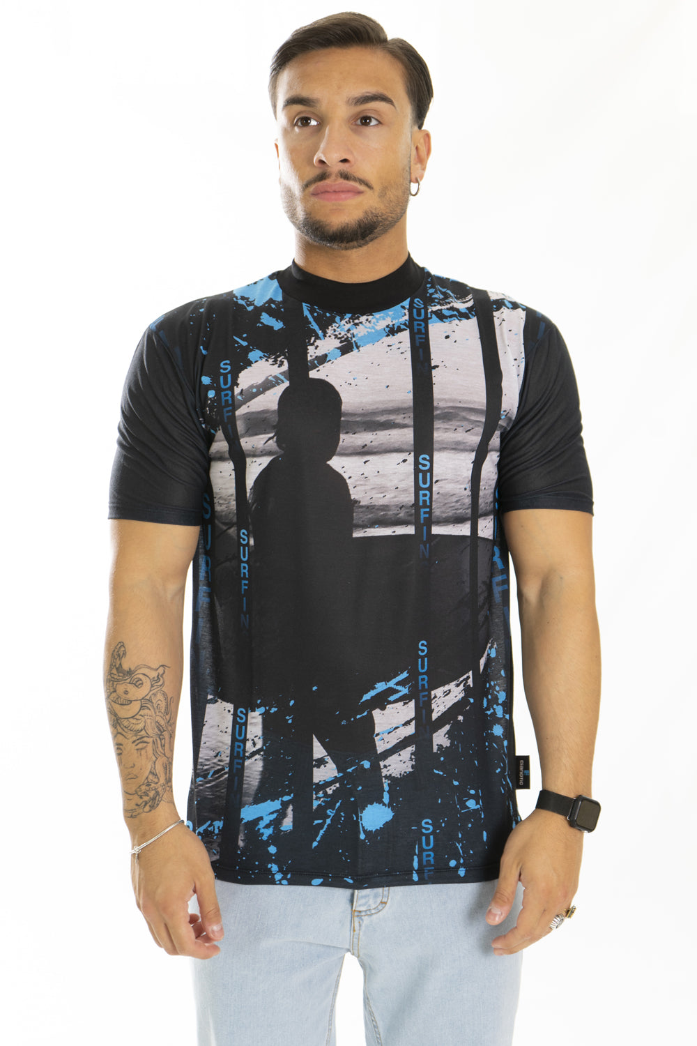 T-Shirt Uomo Girocollo Sublimatica ''Surfin'' Art. Ts184