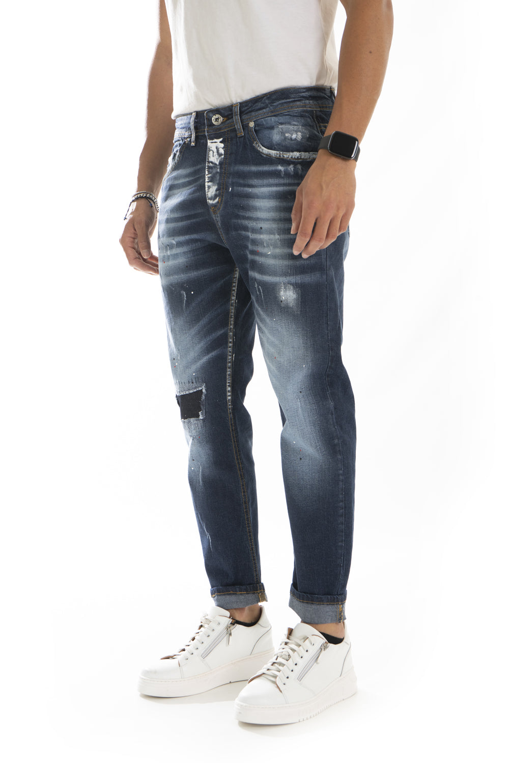 Jeans Uomo Con Sfumature e Abrasioni Art. JS452