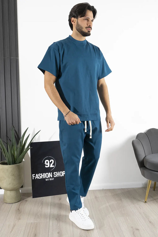 Coordinato Uomo T-shirt e Pantalone Tinta Unita Art. Cd41