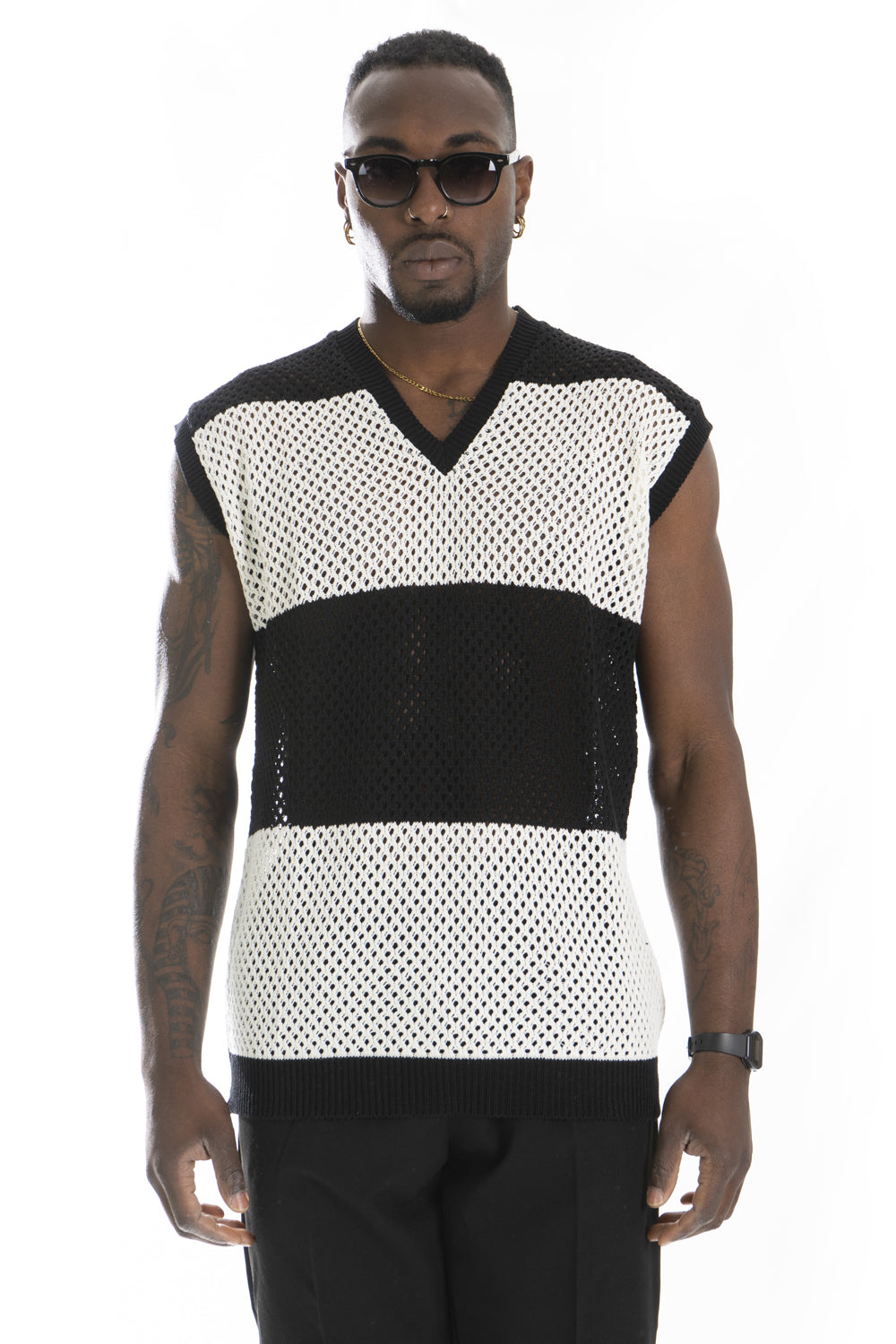 Smanicato Uomo In maglia Traforato Art. Ts223