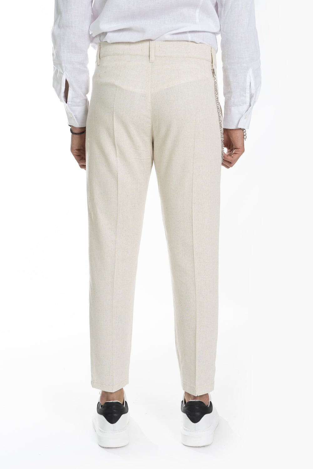 Pantalone Uomo In Lino Con bottone Lungo Art. Pt171