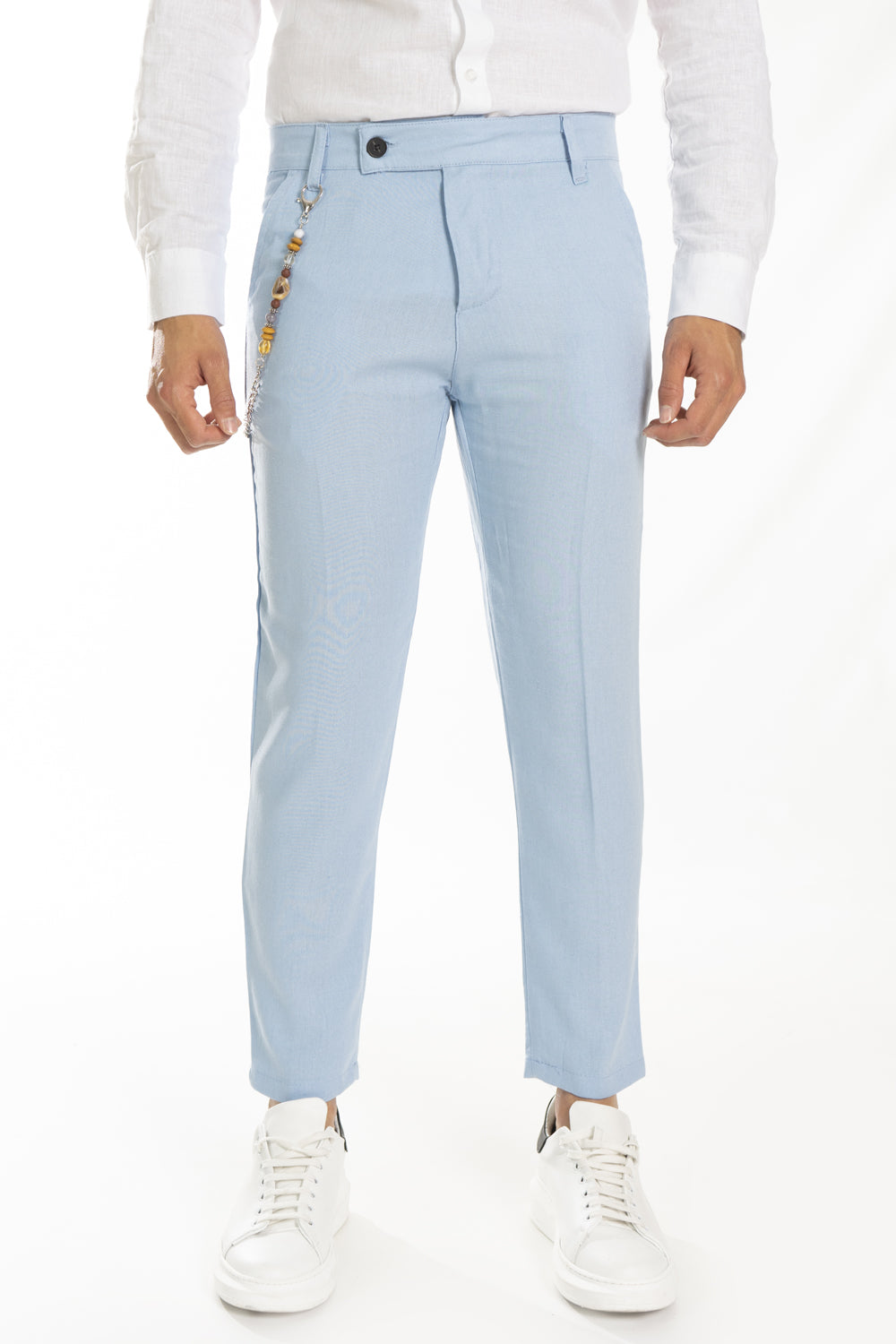 Pantalone Uomo In Lino Con Bottone Lungo Art. Pt171