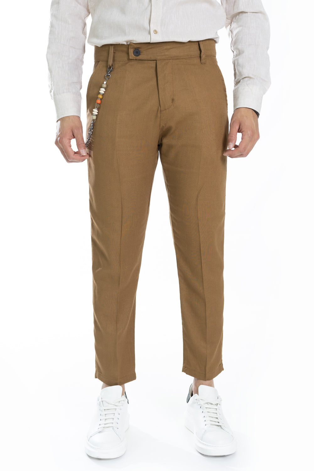 Pantalone Uomo In Lino Con bottone Lungo Art. Pt171