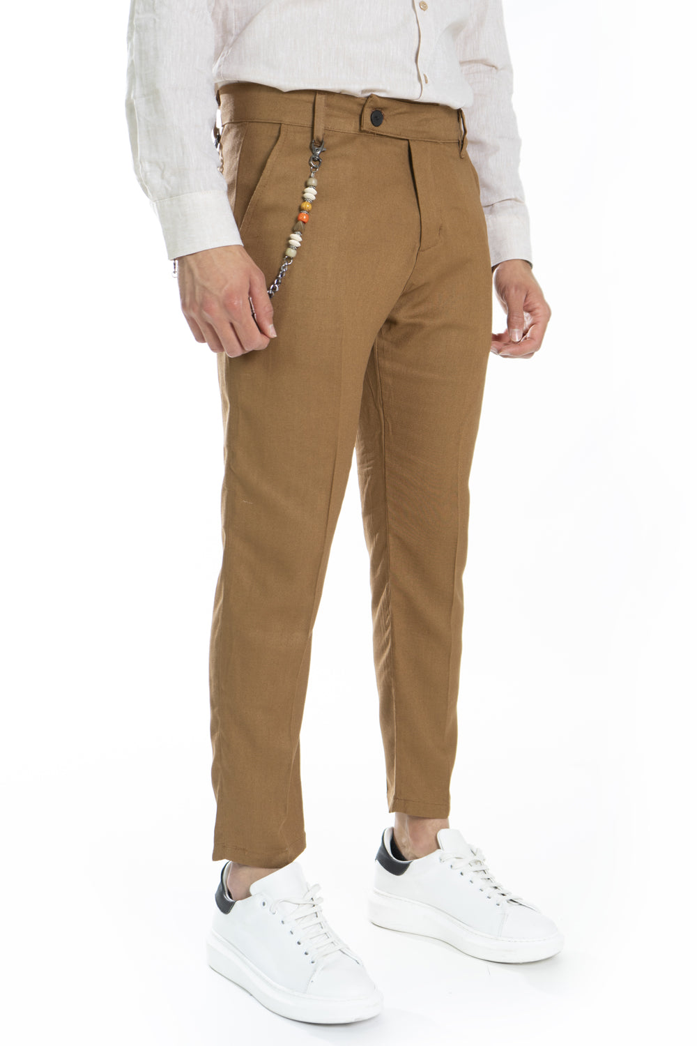 Pantalone Uomo In Lino Con bottone Lungo Art. Pt171