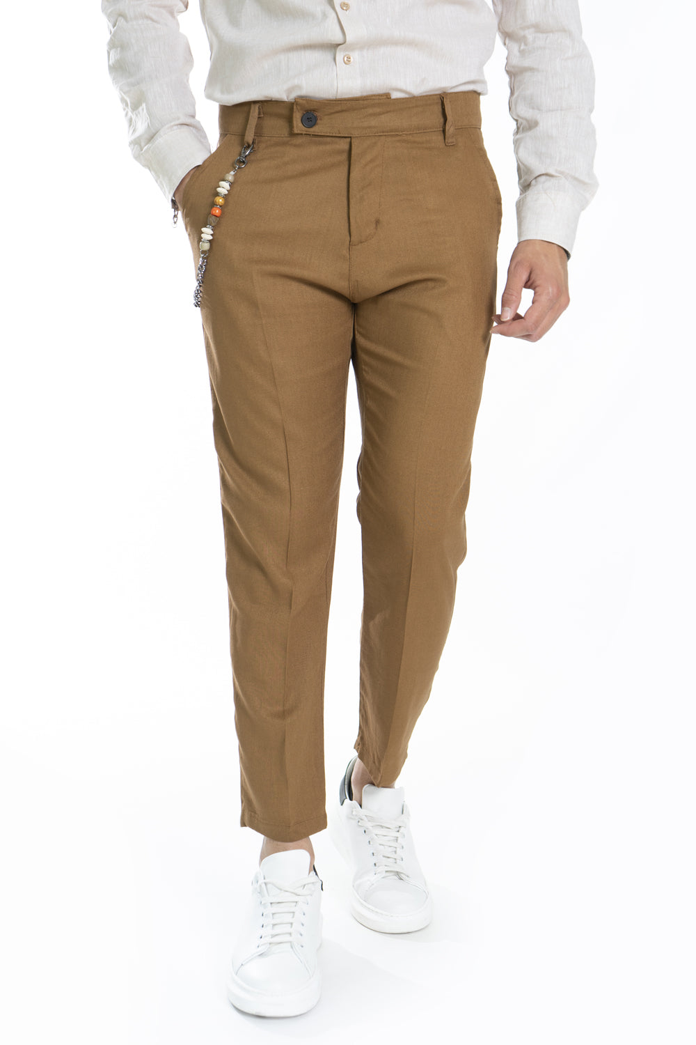 Pantalone Uomo In Lino Con bottone Lungo Art. Pt171