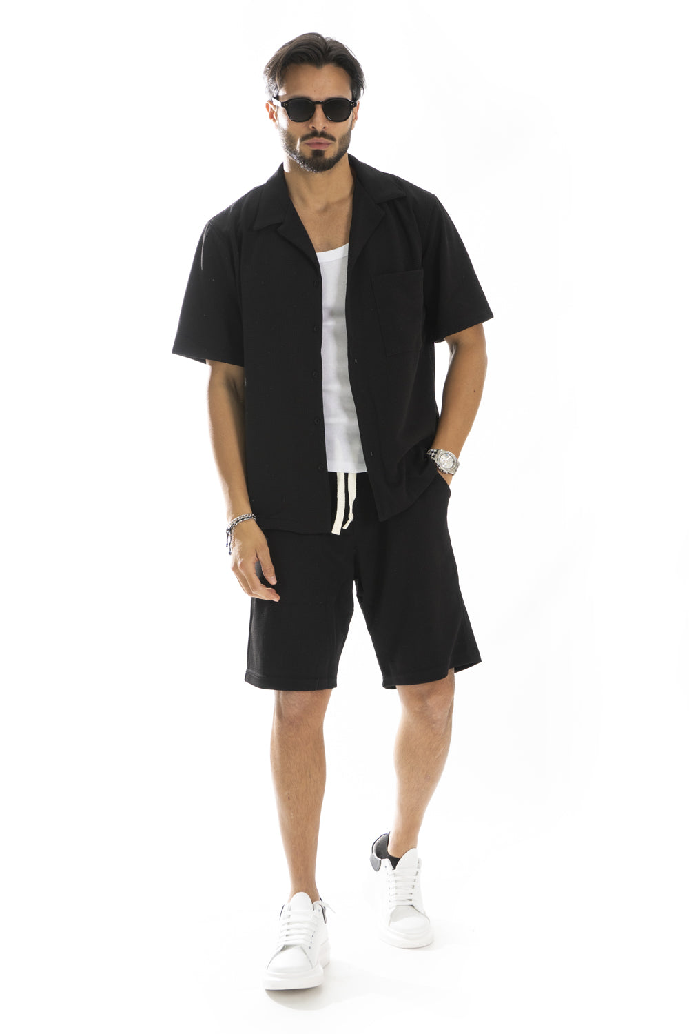 Coordinato Camicia e bermuda Tinta Unita Art. Cd52